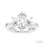 Marquise Shape Semi-Mount Diamond Engagement Ring