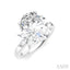 Oval Shape Semi-Mount Diamond Engagement Ring