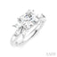 Princess Shape Semi-Mount Diamond Engagement Ring