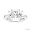 Princess Shape Semi-Mount Diamond Engagement Ring