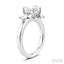 Princess Shape Semi-Mount Diamond Engagement Ring