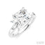 Princess Shape Semi-Mount Diamond Engagement Ring