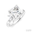 Princess Shape Semi-Mount Diamond Engagement Ring
