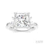 Princess Shape Semi-Mount Diamond Engagement Ring