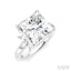 Princess Shape Semi-Mount Diamond Engagement Ring