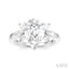 Pear Shape Semi-Mount Diamond Engagement Ring