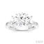 Round Shape Semi-Mount Diamond Engagement Ring