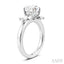 Round Shape Semi-Mount Diamond Engagement Ring