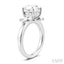 Round Shape Semi-Mount Diamond Engagement Ring
