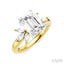 Emerald Shape Semi-Mount Diamond Engagement Ring