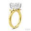 Emerald Shape Semi-Mount Diamond Engagement Ring