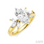 Marquise Shape Semi-Mount Diamond Engagement Ring