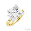 Princess Shape Semi-Mount Diamond Engagement Ring