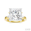 Princess Shape Semi-Mount Diamond Engagement Ring
