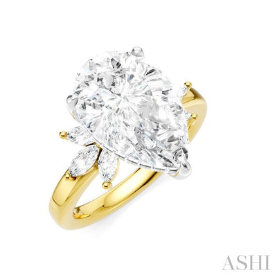 Pear Shape Semi-Mount Diamond Engagement Ring