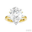 Pear Shape Semi-Mount Diamond Engagement Ring
