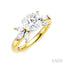 Round Shape Semi-Mount Diamond Engagement Ring