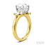 Round Shape Semi-Mount Diamond Engagement Ring
