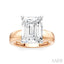 Emerald Shape Semi-Mount Diamond Engagement Ring