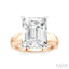 Emerald Shape Semi-Mount Diamond Engagement Ring