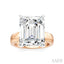 Emerald Shape Semi-Mount Diamond Engagement Ring