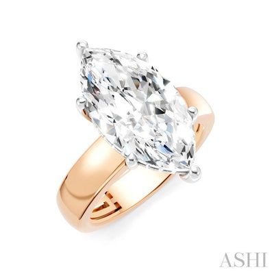 Marquise Shape Semi-Mount Diamond Engagement Ring