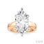 Marquise Shape Semi-Mount Diamond Engagement Ring