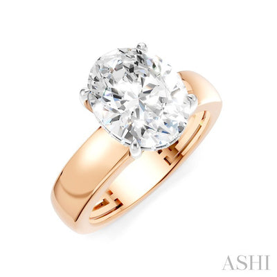 Oval Shape Semi-Mount Diamond Engagement Ring