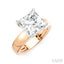 Princess Shape Semi-Mount Diamond Engagement Ring