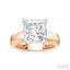 Princess Shape Semi-Mount Diamond Engagement Ring