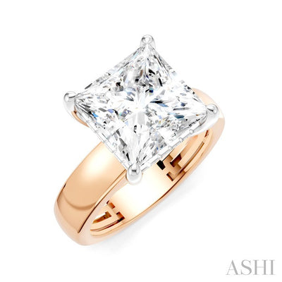 Princess Shape Semi-Mount Diamond Engagement Ring