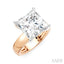 Princess Shape Semi-Mount Diamond Engagement Ring
