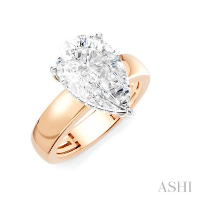 Pear Shape Semi-Mount Diamond Engagement Ring