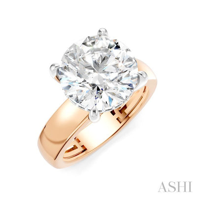 Round Shape Semi-Mount Diamond Engagement Ring