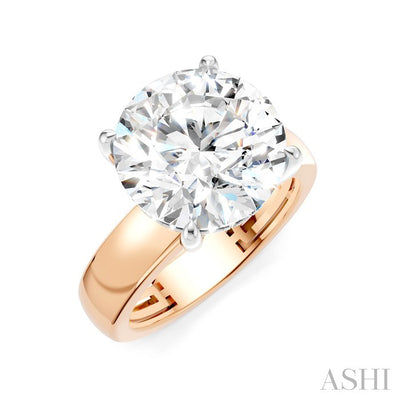 Round Shape Semi-Mount Diamond Engagement Ring