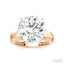 Round Shape Semi-Mount Diamond Engagement Ring