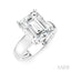 Emerald Shape Semi-Mount Diamond Engagement Ring