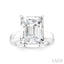 Emerald Shape Semi-Mount Diamond Engagement Ring