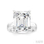 Emerald Shape Semi-Mount Diamond Engagement Ring