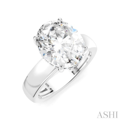 Oval Shape Semi-Mount Diamond Engagement Ring