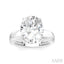 Oval Shape Semi-Mount Diamond Engagement Ring