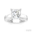 Princess Shape Semi-Mount Diamond Engagement Ring