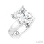 Princess Shape Semi-Mount Diamond Engagement Ring