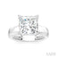 Princess Shape Semi-Mount Diamond Engagement Ring