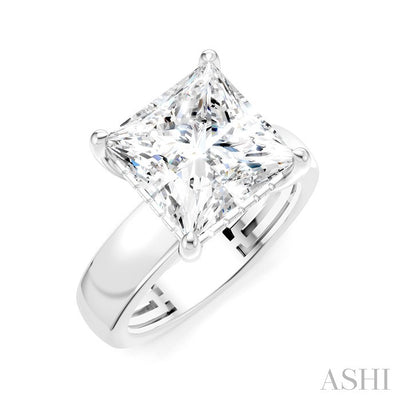 Princess Shape Semi-Mount Diamond Engagement Ring