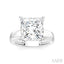 Princess Shape Semi-Mount Diamond Engagement Ring