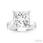 Princess Shape Semi-Mount Diamond Engagement Ring