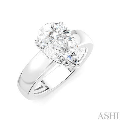 Pear Shape Semi-Mount Diamond Engagement Ring