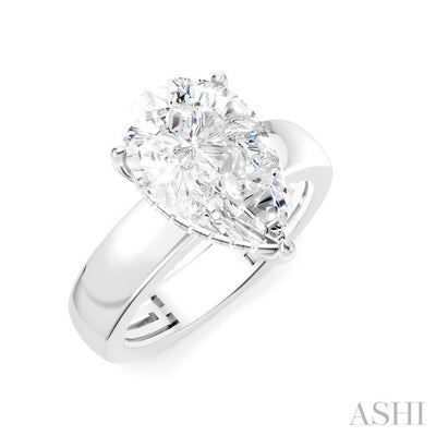 Pear Shape Semi-Mount Diamond Engagement Ring