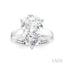 Pear Shape Semi-Mount Diamond Engagement Ring